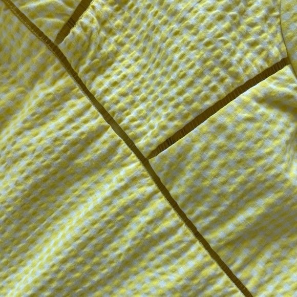 Jonathan Simkhai Womens 8 Yellow Gingham Cutout Ruffled Mini Dress Summer - Picture 7 of 9